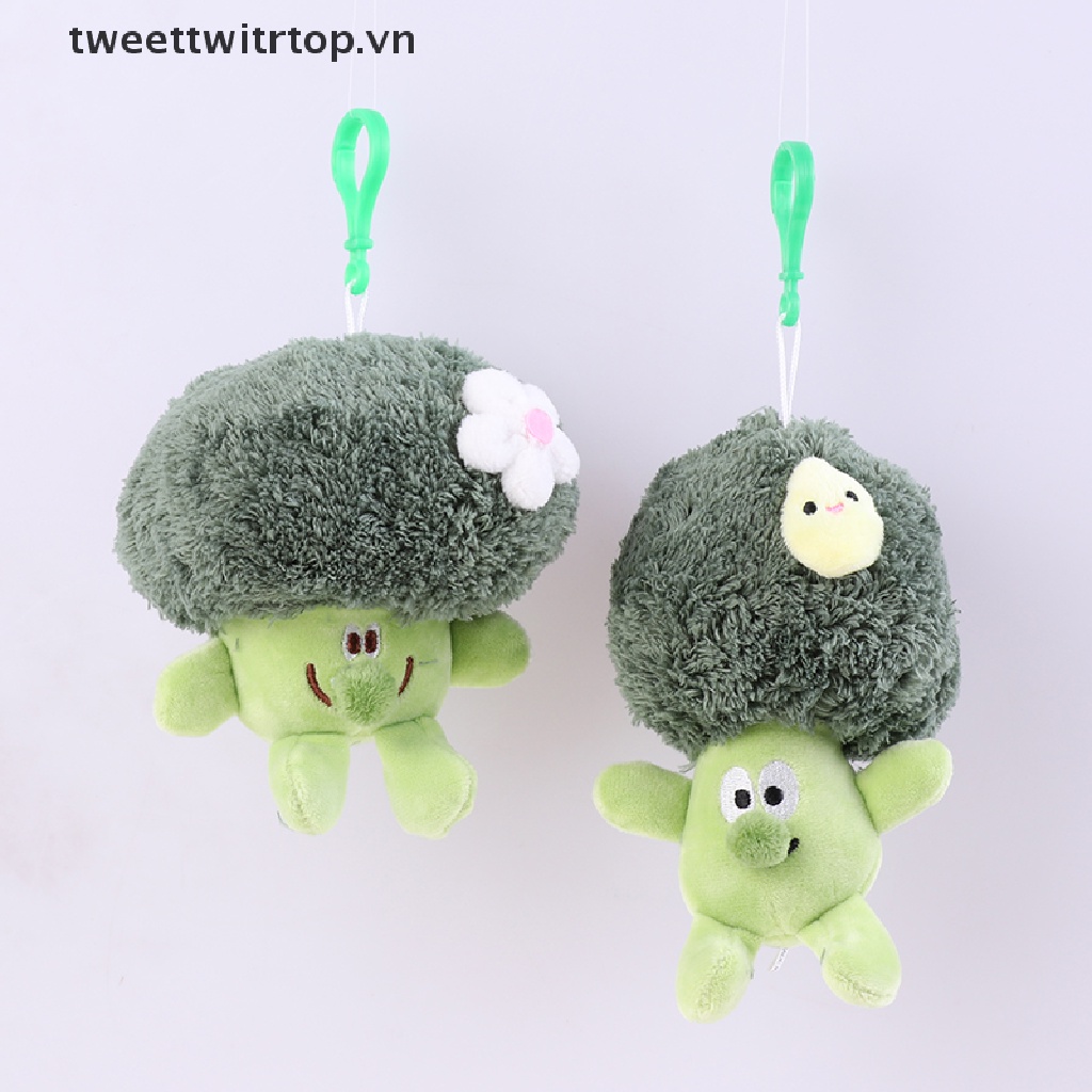 Móc Khóa Hình Rau Củ Broccoli Nhồi Bông Đáng Yêu