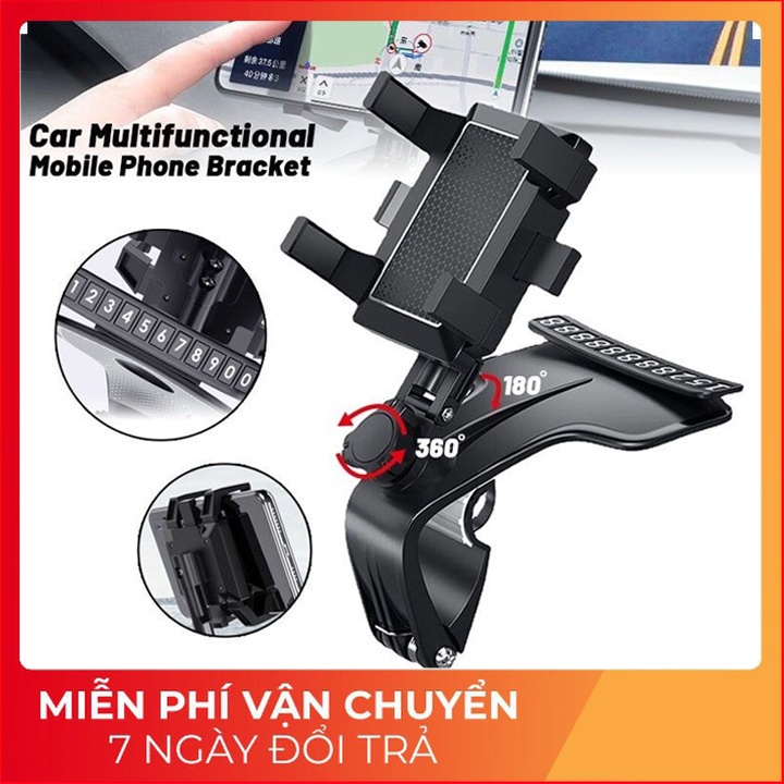 Kẹp Điện Thoại Trên Vô Lăng Ô tô - Giá đỡ điện thoại Xoay 360 thông minh (cao_nhien_thith)