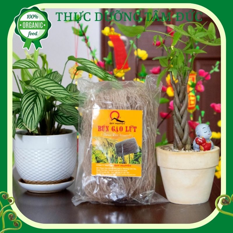 Bún gạo lứt Quy Nguyên thầy Tuệ Hải gói 200g - chùa Long Hương