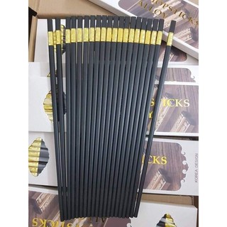 hộp 10 đôi đũa mạ vàng