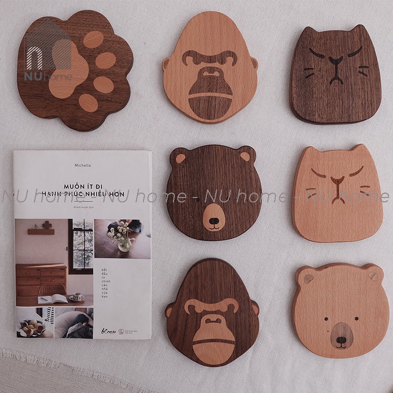 Đế lót hình hình con vật - Dosu | nuhome.vn | được thiết kế đơn giản đẹp mắt bằng chất liệu gỗ cao cấp