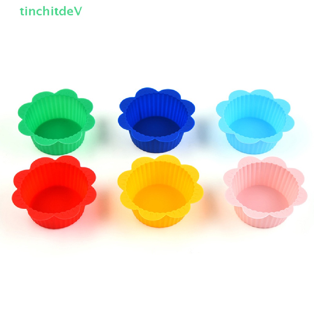 Set 10 Khuôn Silicone Làm Bánh Muffin / Cupcake
