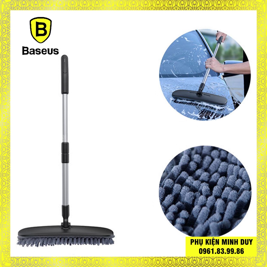 Chổi lau rửa, vệ sinh chuyên dụng cho xe ô tô Baseus Handy Soft Flat Mop (Microfiber, Washing Brush Tools, Car...)