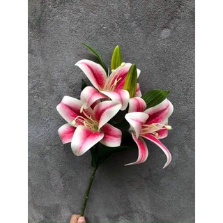 Hoa ly cao su-dài 60cm-hoa giả ,hoa lụa