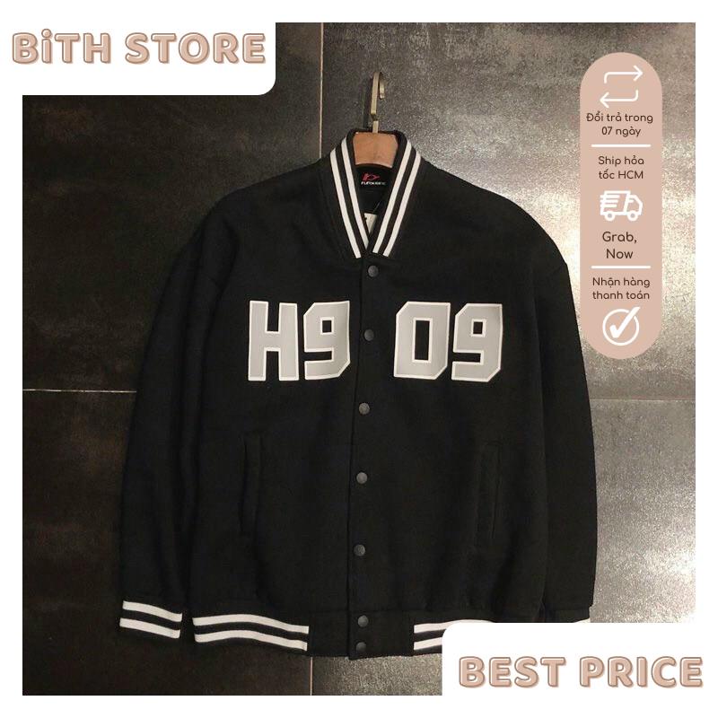 Áo khoác bomber dù cổ tròn cúc bấm H9 09 thời trang teen mùa hè