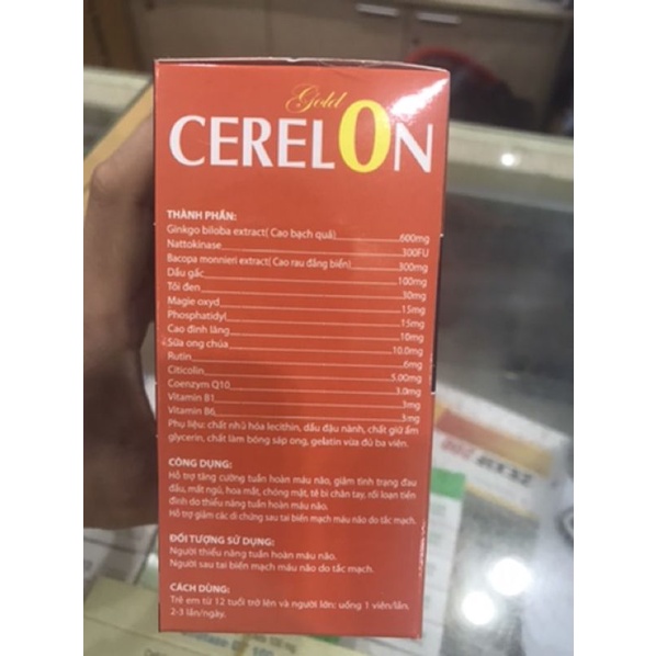 Cerelon Gold giúp hoạt huyết dưỡng não, tăng cường trí nhớ