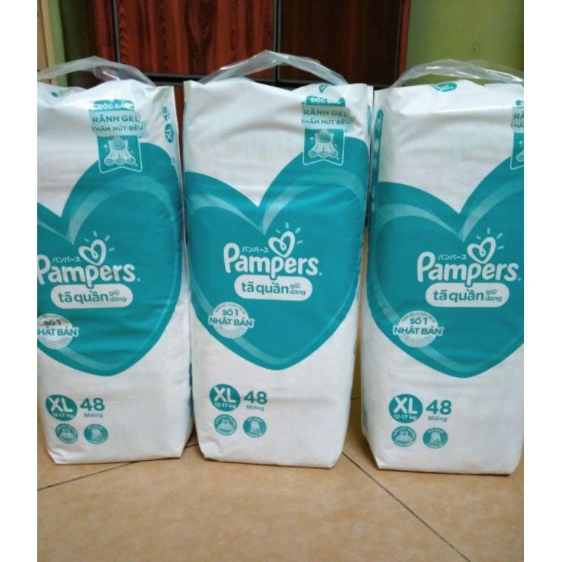  Giữ dáng) Tã quần Pampers M74/M60, L54/L68, XL48/XL62, XXL44/XXL56 mới