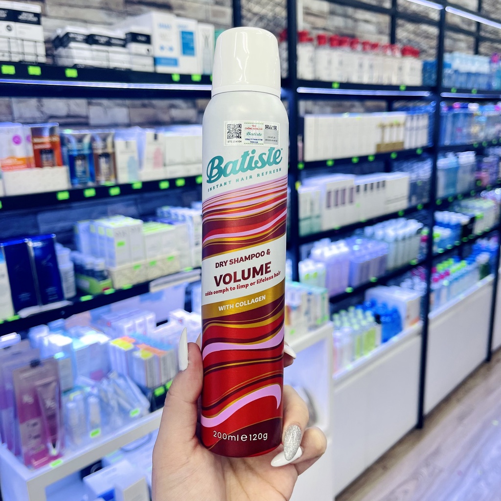 Dầu Gội Khô Dòng Chức Năng Cao Cấp BATISTE Dry Shampoo Invisible Formula 200ml - Có Tem Phụ