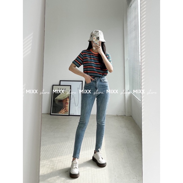 Quần Jean Nữ Skinny Lưng Cao Za.ra phom ôm sát tôn dáng chất liệu co giãn thoải mái phom 9 tấc dễ mặc