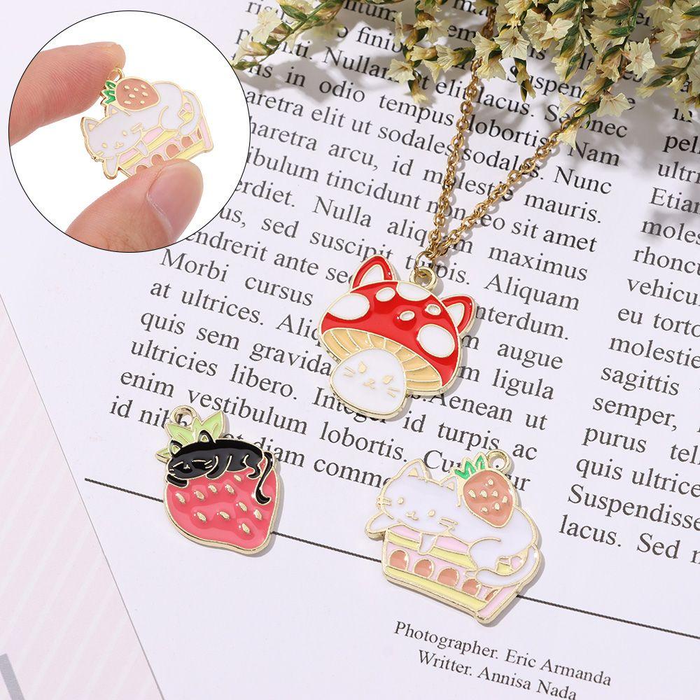 Orentlii Bộ Dây Chuyền + Bông Tai + Vòng Tay Hình Cây Nấm Đỏ Bằng Hợp Kim