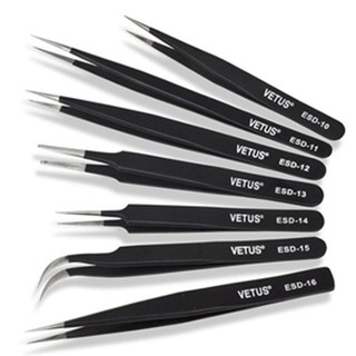 Nhíp Kẹp Linh Kiện Điện Tử Vetus ESD-12 Chân Thẳng Bền Bỉ