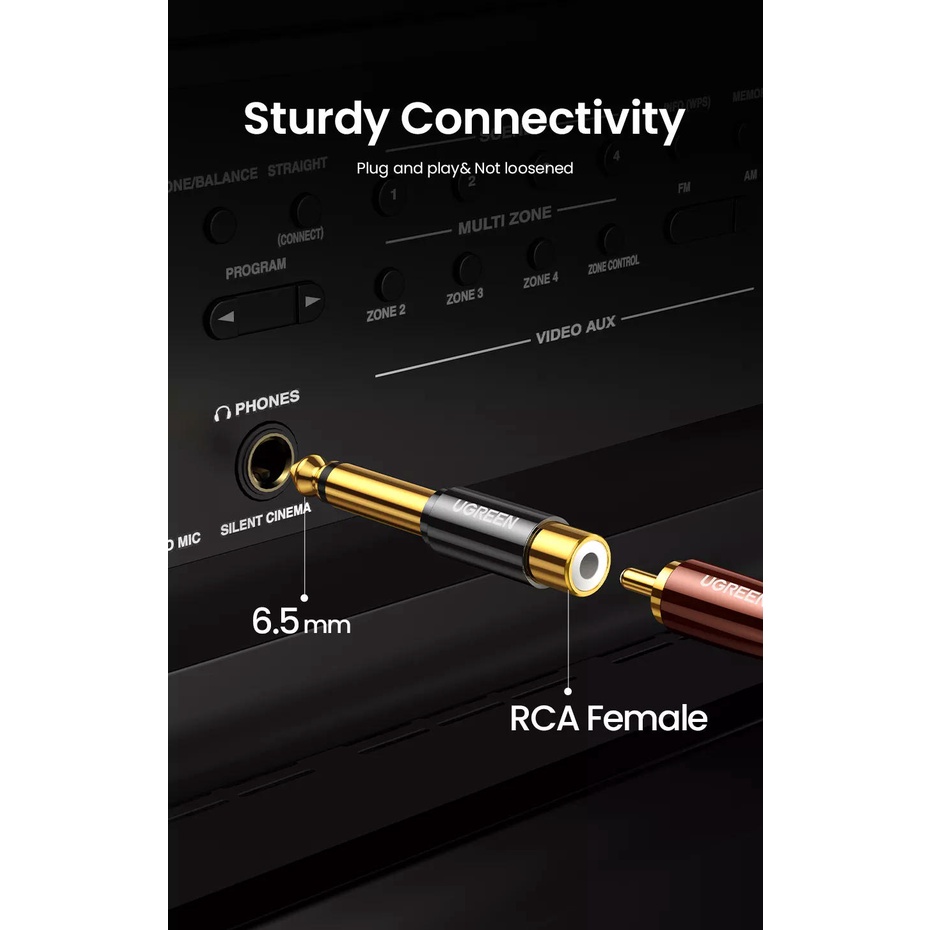 Đầu chuyển đổi RCA sang cổng 6.5mm UGREEN AV169