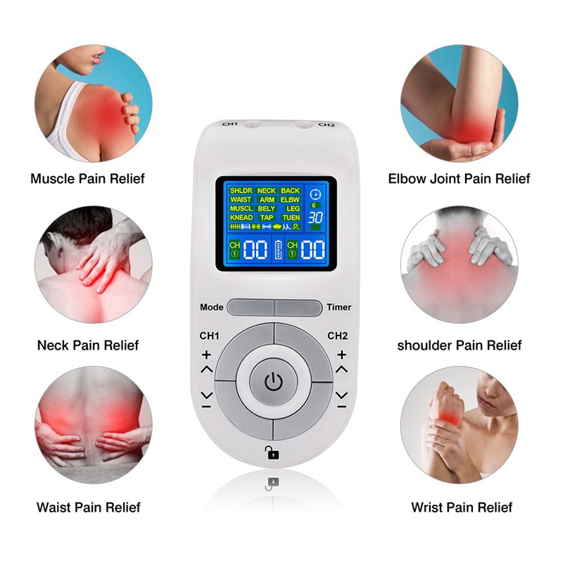 12 Programs TENS Body Massager Digital Acupuncture EMS Therapy Device Electric Pulse Machine Muscle Stimulator