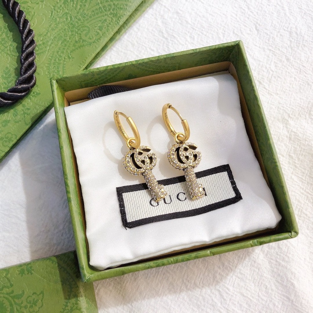 Bông Tai Gucci S927 Bằng Bạc Sterling Thiết Kế Đơn Giản Vui Nhộn Thời Trang Cho Nữ