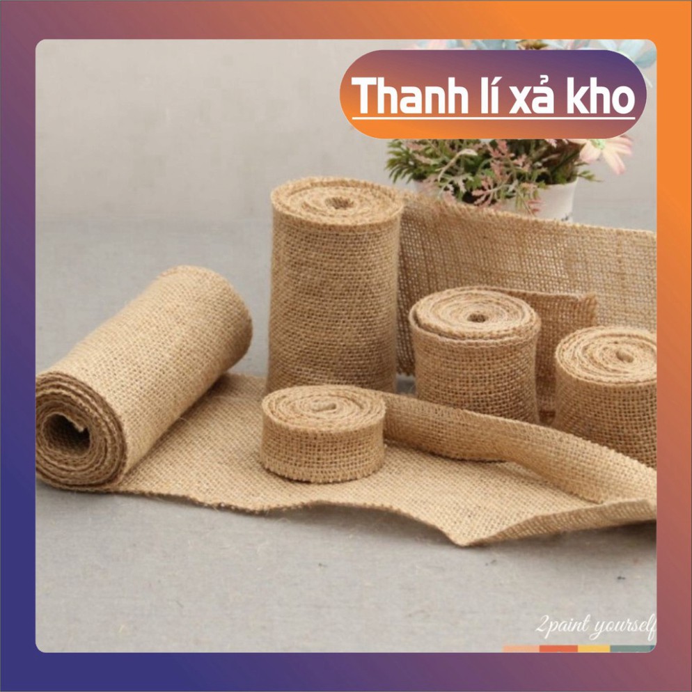 Vải bố 1mx1m2 thưa sợi đay trang trí nhà, handmade, decor, phông chụp ảnh