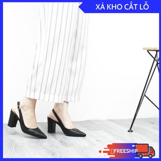Giày cao gót 7cm slingback hở gót mũi nhọn pixie p880 xả lỗ vốn