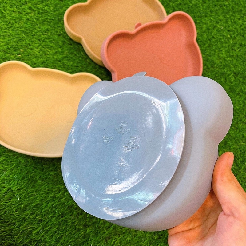 [BARROT] ĐĨA ĂN DẶM SILICON ĐẾ HÚT HÌNH GẤU BARROT