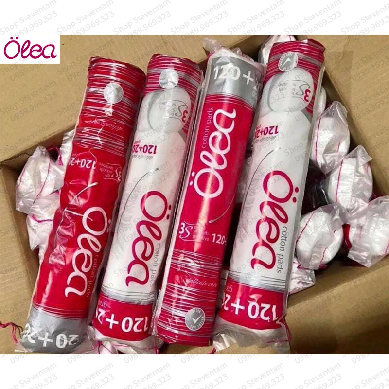 Bông tẩy trang Olea 140 miếng - Nhập khẩu Anh