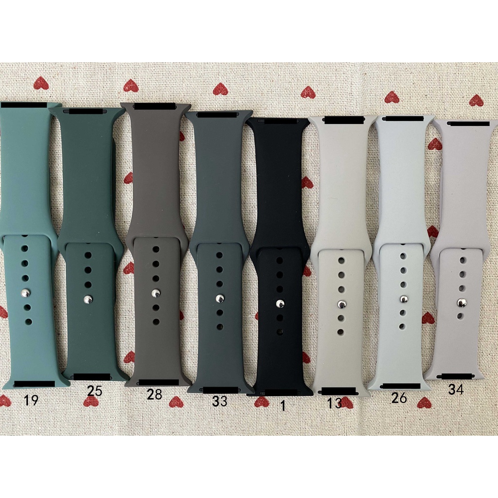 Dây Đeo Thể Thao Bằng Silicone Cho Đồng Hồ Thông Minh AW iWatch Watch Series 4 5 6 7 8 se 38mm 40mm 42mm 44mm 41mm 45mm