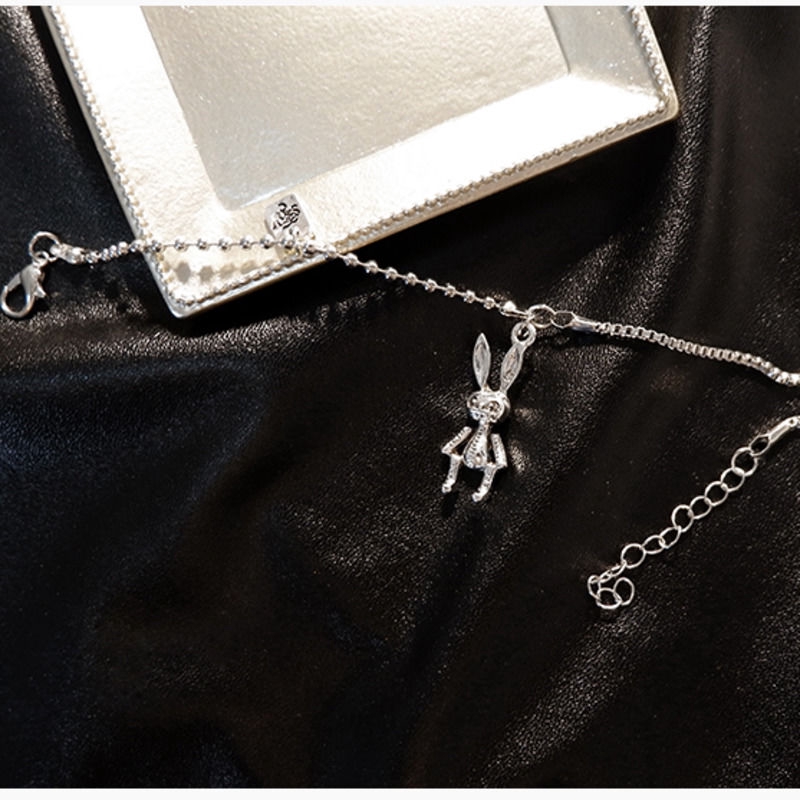 Vòng Tay Mặt Hình Thỏ Bằng Bạc Thời Trang Cho Cặp Đôi 22210