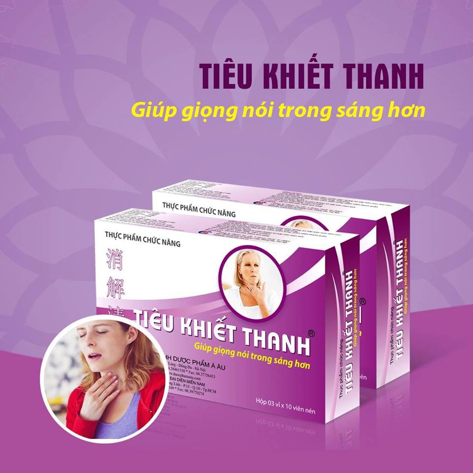 Tiêu Khiết Thanh giúp làm trong sáng giọng nói phòng ngừa và tiêu viêm, giảm sưng, giảm viêm thanh quản