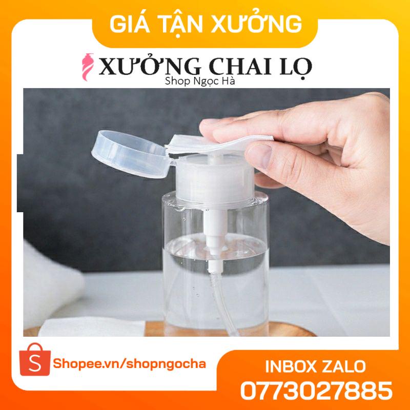 Chai Chiết Mĩ Phẩm ❤ GIÁ RẺ NHẤT ❤ Chai Lọ Chiết Mỹ Phẩm Toner Có Nút Nhấn Tiện Lợi 200Ml , Lọ Chiết Nước Tẩy Trang .