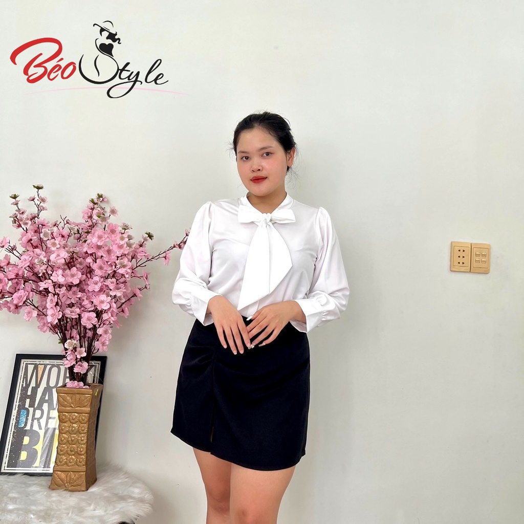 Chân váy công sở dáng chữ A có nhún phía trước BIGSIZE - TES - Dành cho các nàng mũm mĩm từ 55-95kg -Mặc đi chơi,công sở