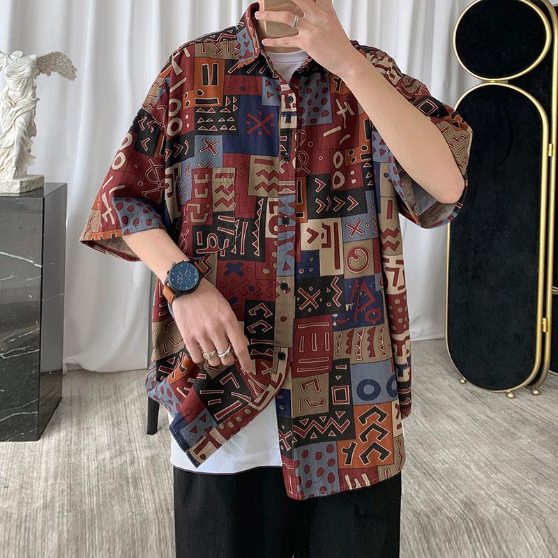 Áo Sơ Mi Ngắn Tay Cổ Bẻ Thời Trang Hàn Dành Cho Nam