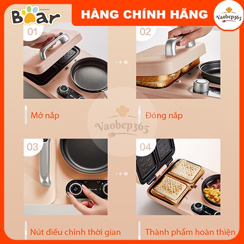 [Bảo hành 6 tháng] Bếp điện đa năng Bear chính hãng 3 trong 1 nướng, chiên, hấp