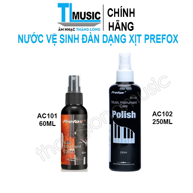 Lọ nước vệ sinh nhạc cụ guitar, piano dạng xịt Prefox AC101 &amp; AC102