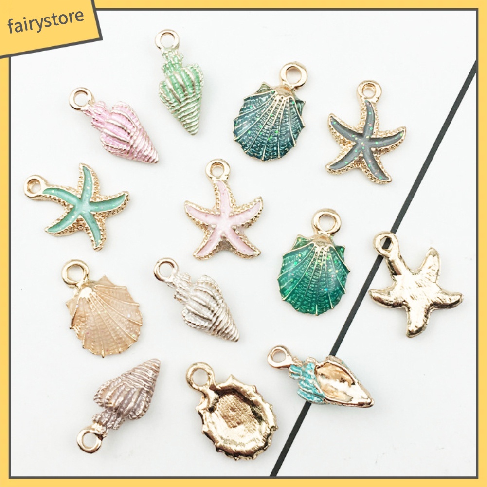 Set 15 mặt trang sức tráng men hình sinh vật biển thời trang cá tính