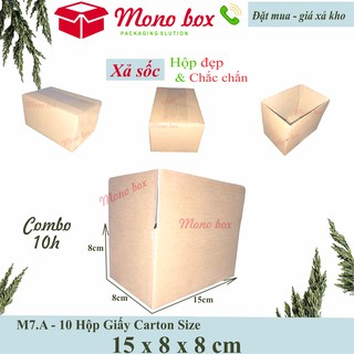 Bộ 10 thùng hộp giấy carton 15x8x8