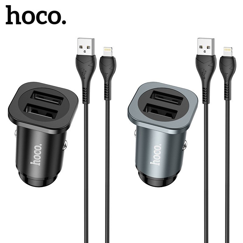 Tẩu Sạc Nhanh Ô Tô Hoco NZ4 2 Cổng Hỗ Trợ Sạc Nhanh 24W Cao Cấp - Tẩu Sạc Ô Tô