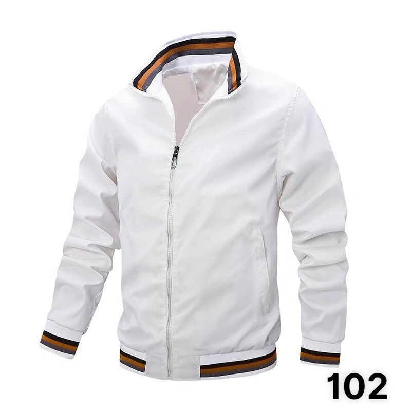 Áo khoác dù nam 2 lớp màu trắng cao cấp king168, phong cách trẻ trung hot trend 2022 ms102