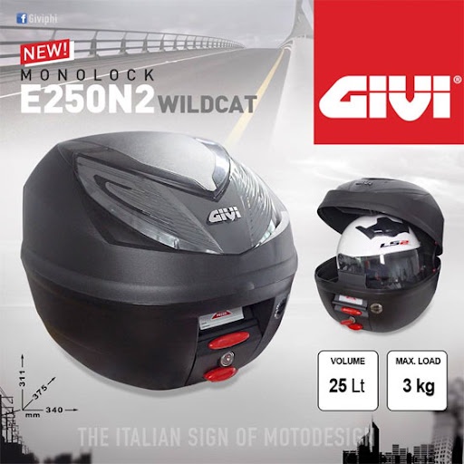 Thùng GIVI E250n, e250n2 chính hãng