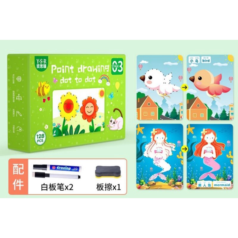 Thẻ Học Bài Giúp Bé Thông Minh Từ 2 Đến 4 Tuổi - Sách Vẽ Xóa Sử Dụng Lại Được Tiết Kiệm Chi Phí  - AP90