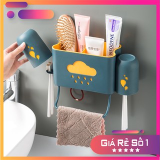 Kệ Treo Bàn Chải Đánh Răng, Mỹ Phẩm Gắn Tường Tiện Lợi Thiết Kế Sáng Tạo - FREESHIP