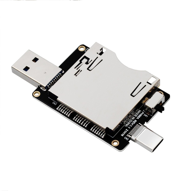 Đầu Đọc Thẻ Nhớ Loại A + C USB 3.1 10Gbps Bằng Nhôm Nhỏ Gọn Tiện Dụng Cho Android / Windows