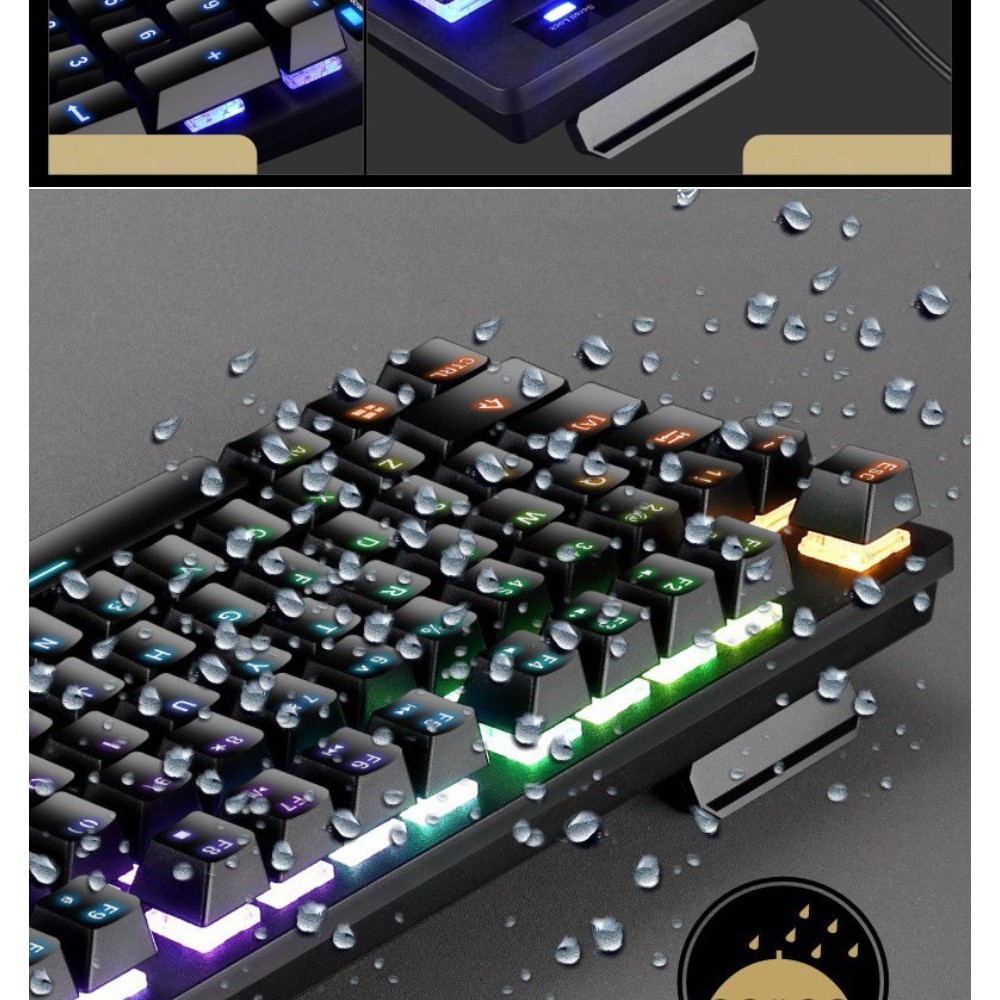 Bàn Phím Cơ Gaming LED 7 Màu Divipard AK911, Bàn Phím Cơ Chuyên Game Divipard AK911 Tích Hợp Led 7 Màu