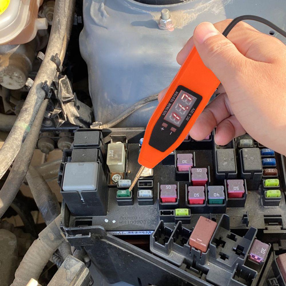 Myrongvn Dụng Cụ Kiểm Tra Mạch Xe Hơi Có Dây Lò Xo Mở Rộng Điện Áp Tự Động Kiểm Tra Ánh Sáng Kỹ Thuật Số