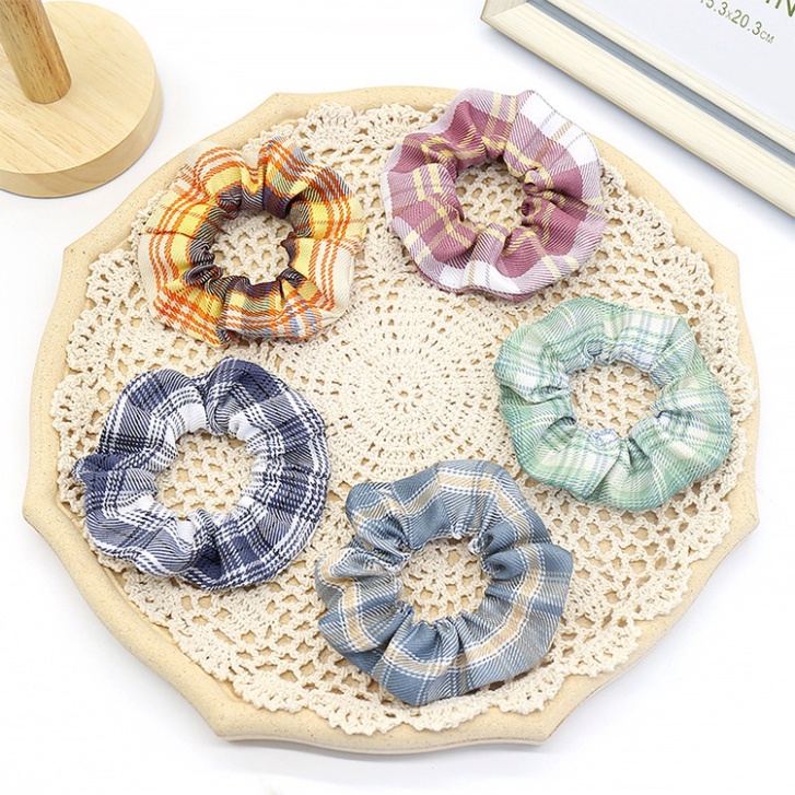 Cột Tóc Scrunchies Caro Đẹp - Dây Buộc Tóc Scrunchie Set Dễ Thương Giá Rẻ (Có Bán Sỉ)