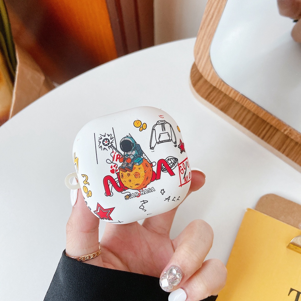 Vỏ Bảo Vệ Hộp Sạc Tai Nghe Bluetooth Không Dây Beats Fit Pro Bằng PC Cứng Chống Sốc In Họa Tiết Hoạt Hình Dễ Thương