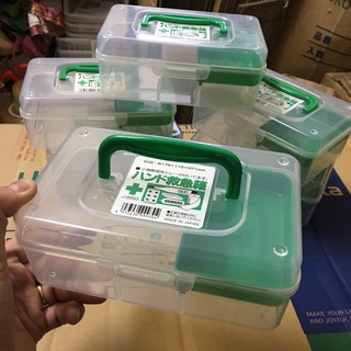 Hộp đựng thuốc, đồ cá nhân 800ml Sanada của Nhật Bản-J9993 nhựa PP an toàn có quai xách chắc chắn