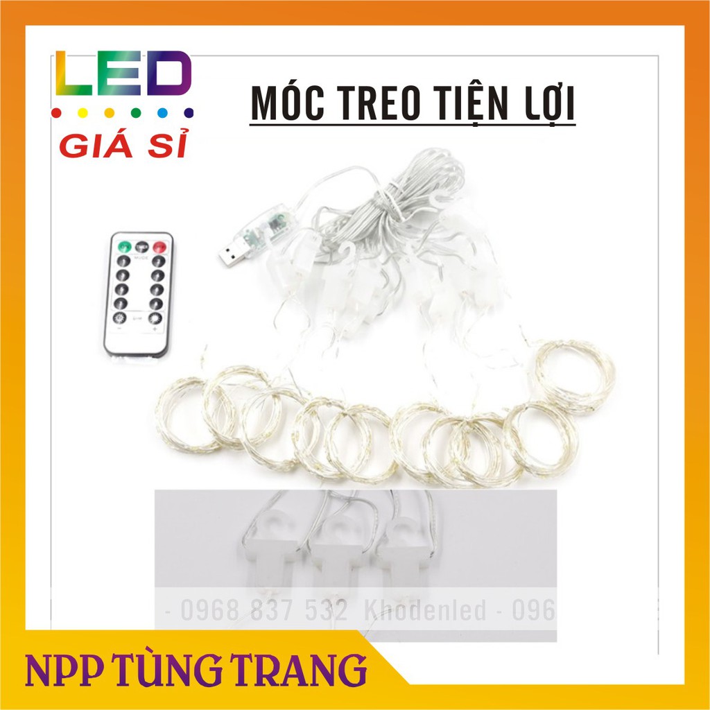 Đèn led mành trang trí phông sinh nhật, Đèn Led Thả Rèm Mưa Rơi/ Thác Nước trang trí Decor, Lễ tết, noel