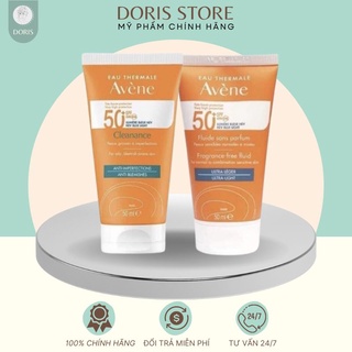 Kem Chống Nắng Avene Dry Touch Fluide SPF50+ 50ml / Avene Mattifying Cleanance SPF50+ 50ml, kem chống nắng da dầu mụn