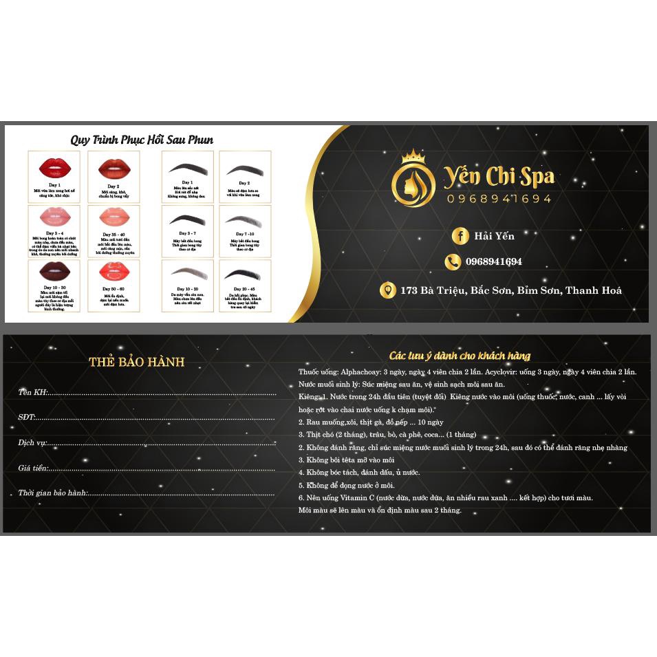 In thẻ liệu trình, thẻ bảo hành, thẻ khách hàng cho Spa, thẩm mỹ viện, Salon tóc