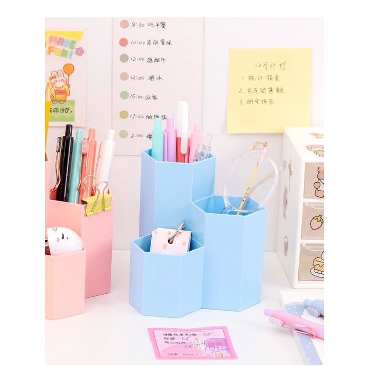 Hộp Đựng Bút Học Sinh Ống Để Bàn Cute Văn Phòng Phẩm Dễ Thương DDT25