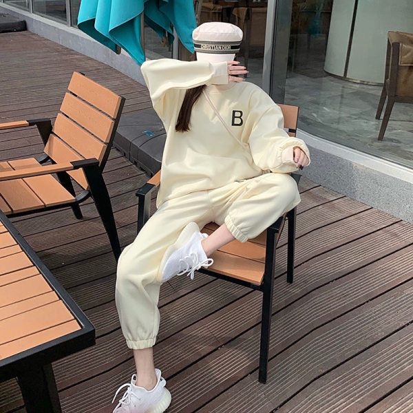 Set Đồ 2 Món Áo Tay Dài + Quần Dài Phong Cách Hàn Quốc Cho Nữ | BigBuy360 - bigbuy360.vn