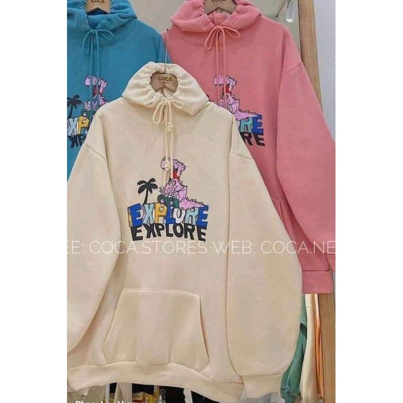 [Mã 153FASHIONSALE1 giảm 10K đơn 50K] Áo hoodie EXPL khủng long cây dừa TH6