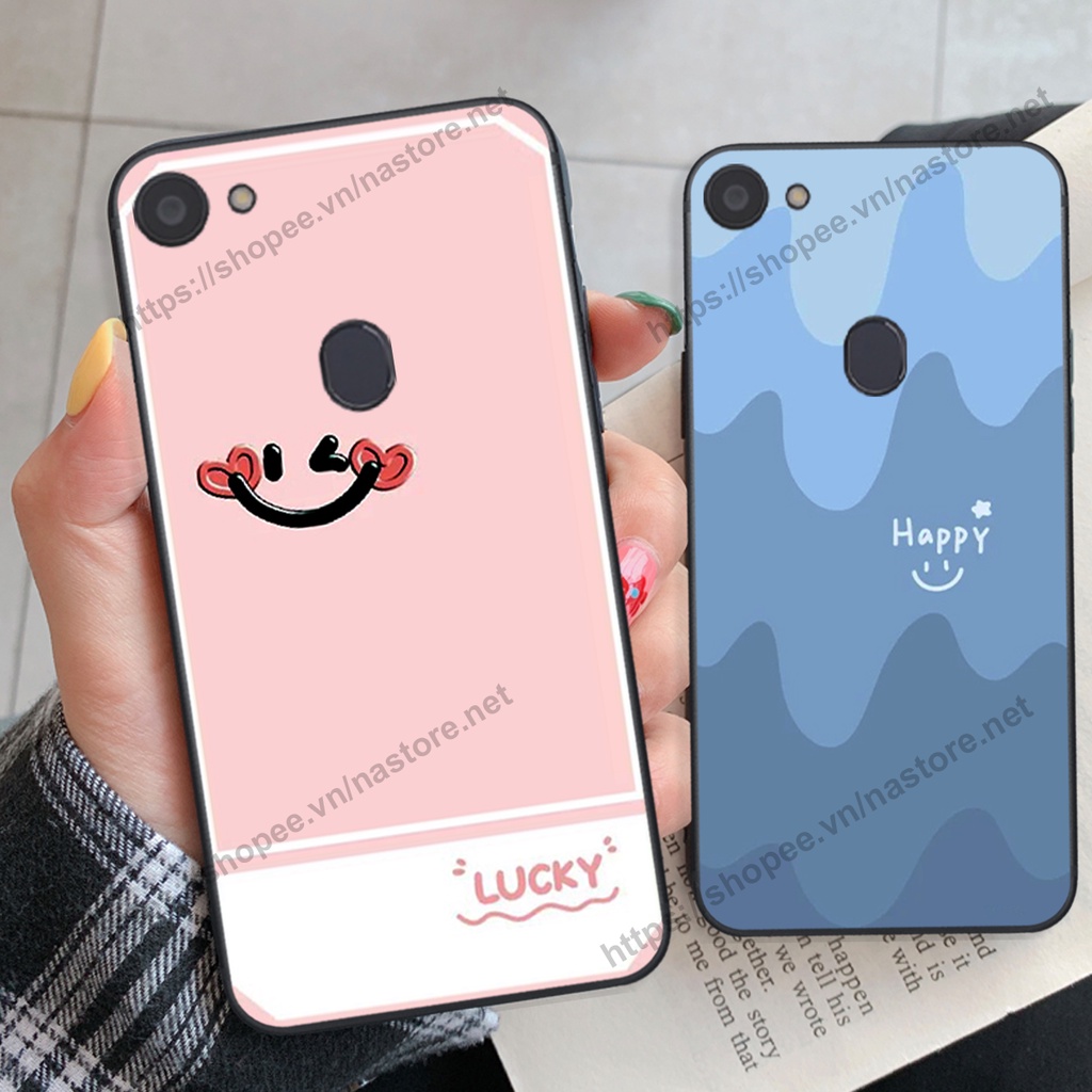 Ốp lưng Oppo F5 / F5 Youth / F7 / F7 Youth mặt cười, họa tiết caro đơn giản đẹp cute